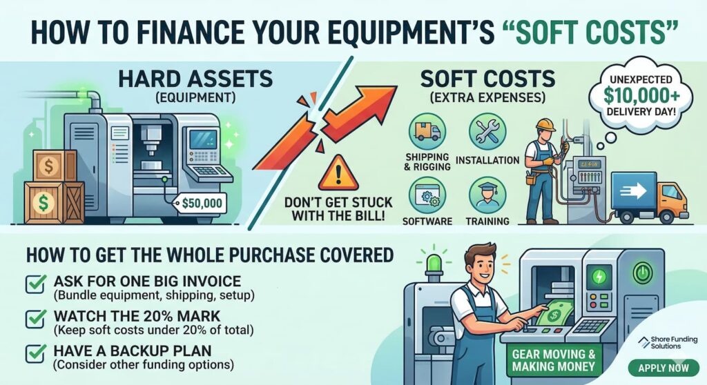 what are equipment soft costs and how to finance them